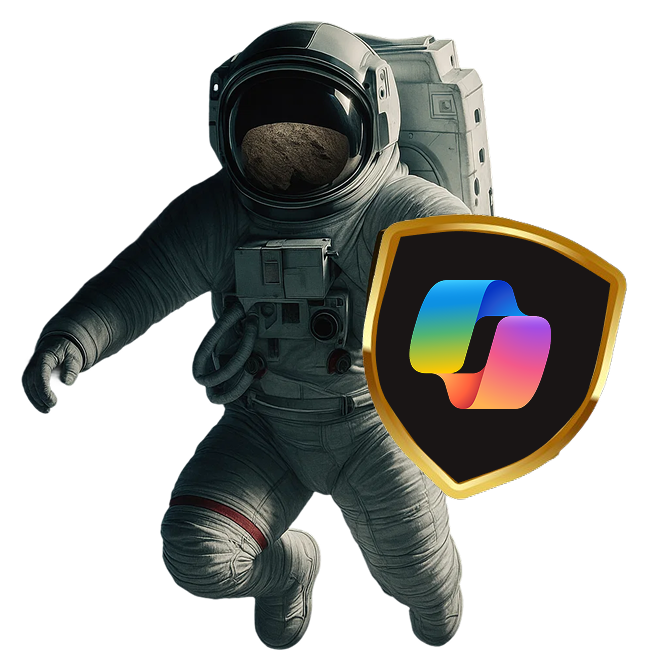 Astronaut with Copilot shield